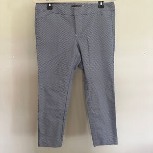 Crosby Womens Pants Size 8 Blue Black Geometric Patterned office work